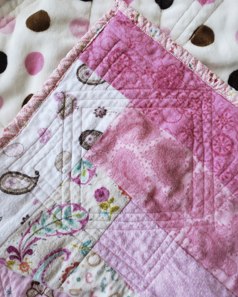 Big log cabin quilting detail Big log cabin quilting detail